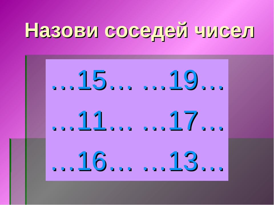 Устный счет до 20 1 класс презентация