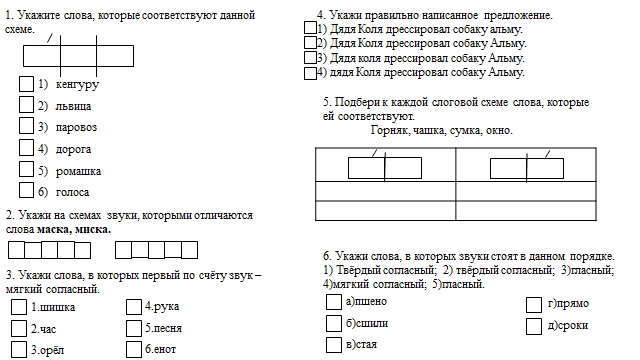 Тех карта 2 класс русский язык