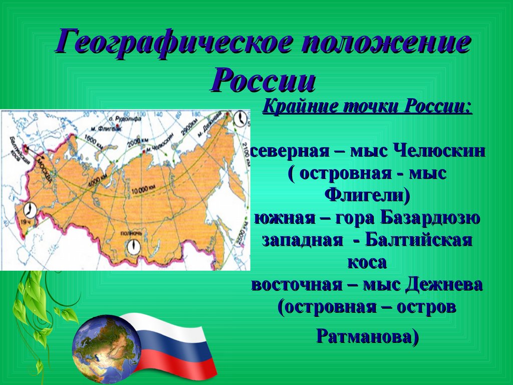 Крайние точки России. Южная точка России на карте.