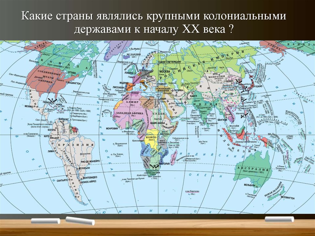 Политическая карта мира 19 века на русском