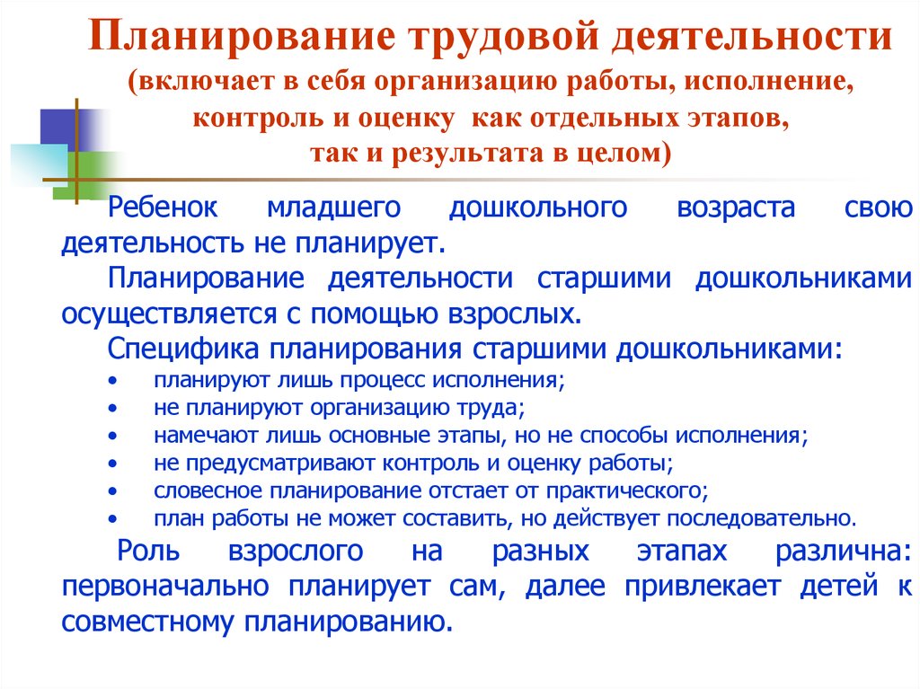 Виды планов работы школы на определенный срок включают