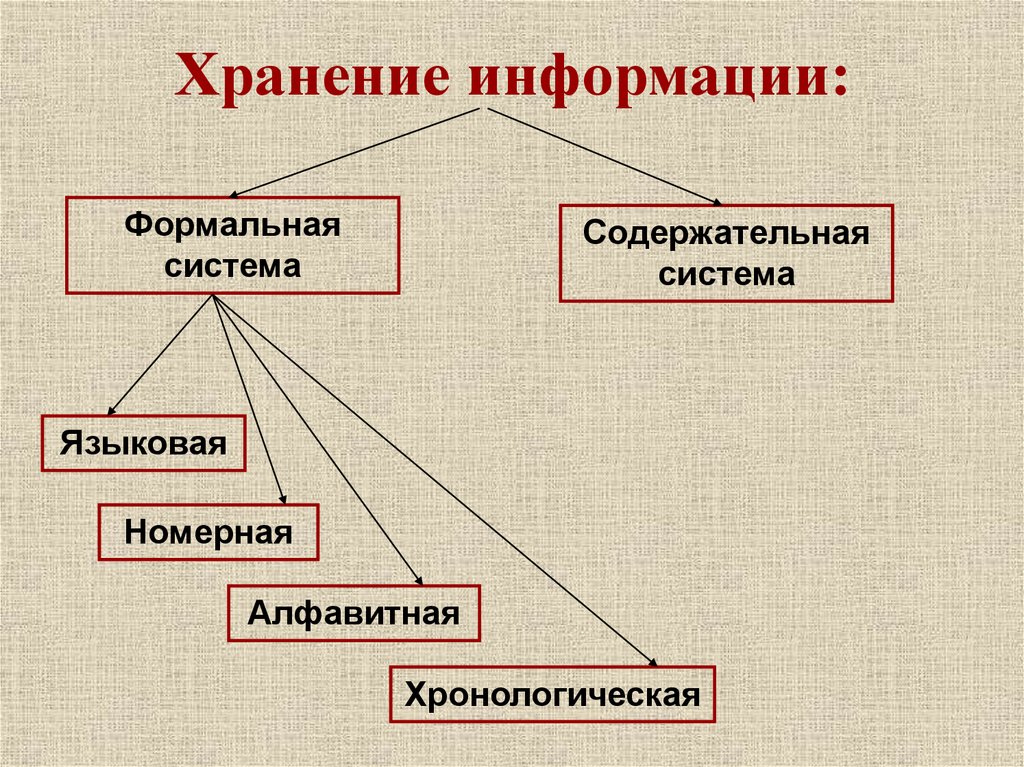 Хранение информации проект