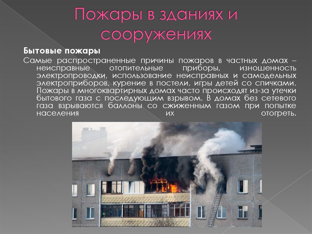 Причина возгорания домов. Пожар в здании. Пожары в зданиях и сооружениях. Причины возникновения пожаров в зданиях. Последствия бытовых пожаров.