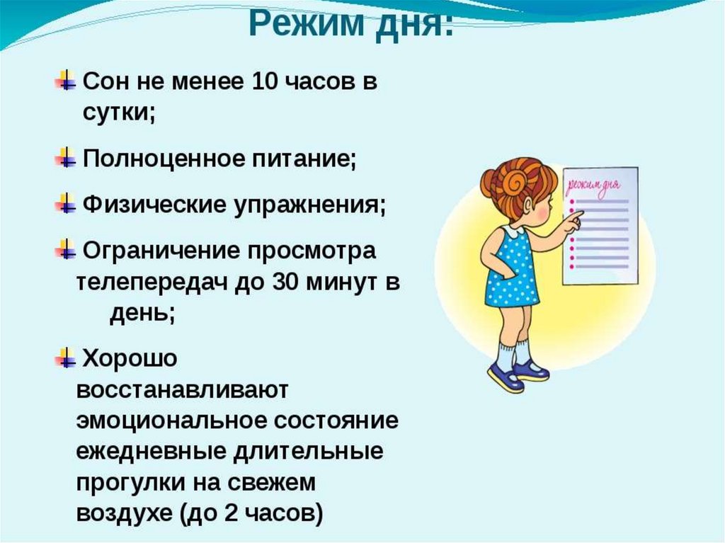 Презентация режим дня 2 класс