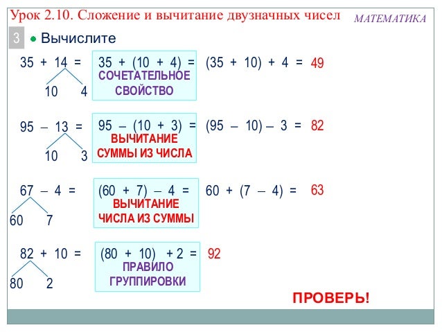 Презентация сложение и вычитание двузначных чисел 1 класс петерсон презентация