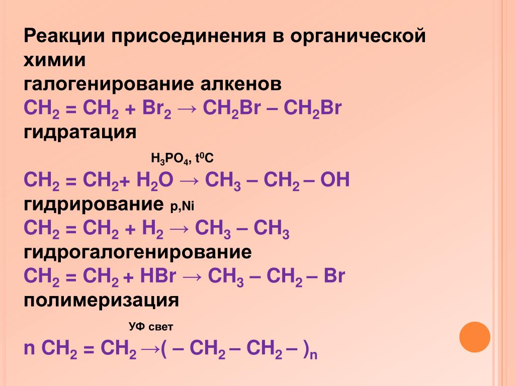 Алканы бромная вода. Реакции присоединения алкенов +h2. Реакция присоединения гидрирование +h2. Общая формула реакции присоединения. Реакции присоединения в органической химии.