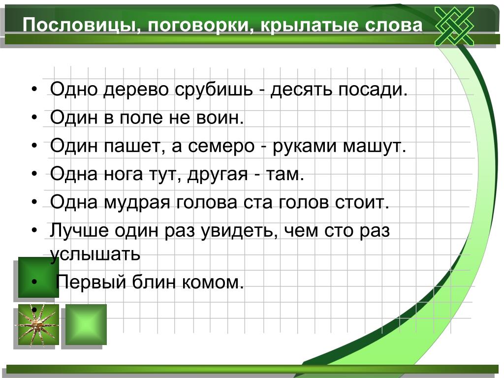 Крылатые выражения презентация