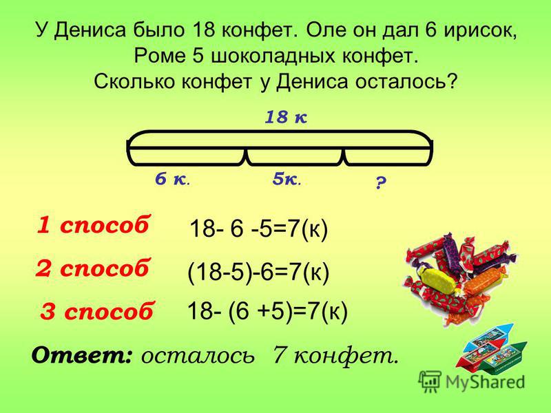 Задачи на части с решением и схемой 5 класс