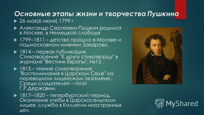 А с пушкин жизнь и творчество новаторство