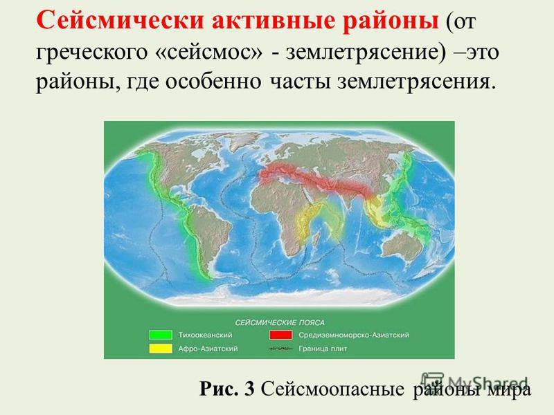 Сейсмические пояса земли находятся