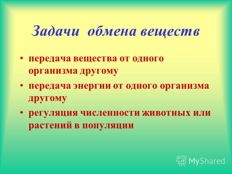 Презентация на тему обмен веществ и энергии