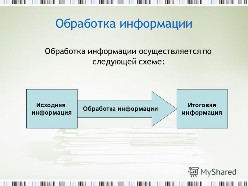 Что такое обработка информации. Схема обработки информации. Методы обработки информацииэ схема. Доклад на тему обработка информации. Схема обработки информации в информатике.