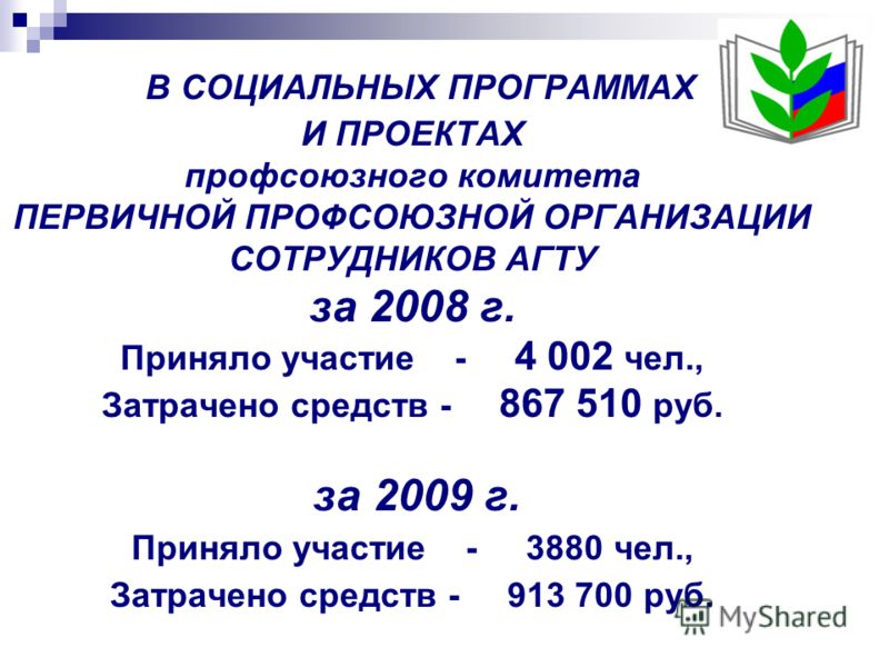 План работы первичной организации профсоюзной работы