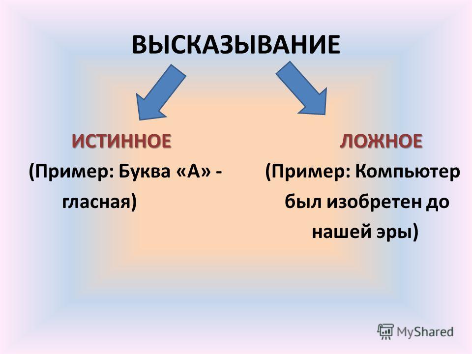 Высказывание конспект