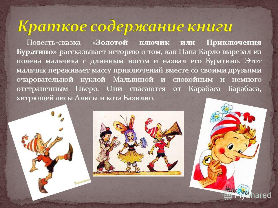 Презентация моя любимая книга буратино