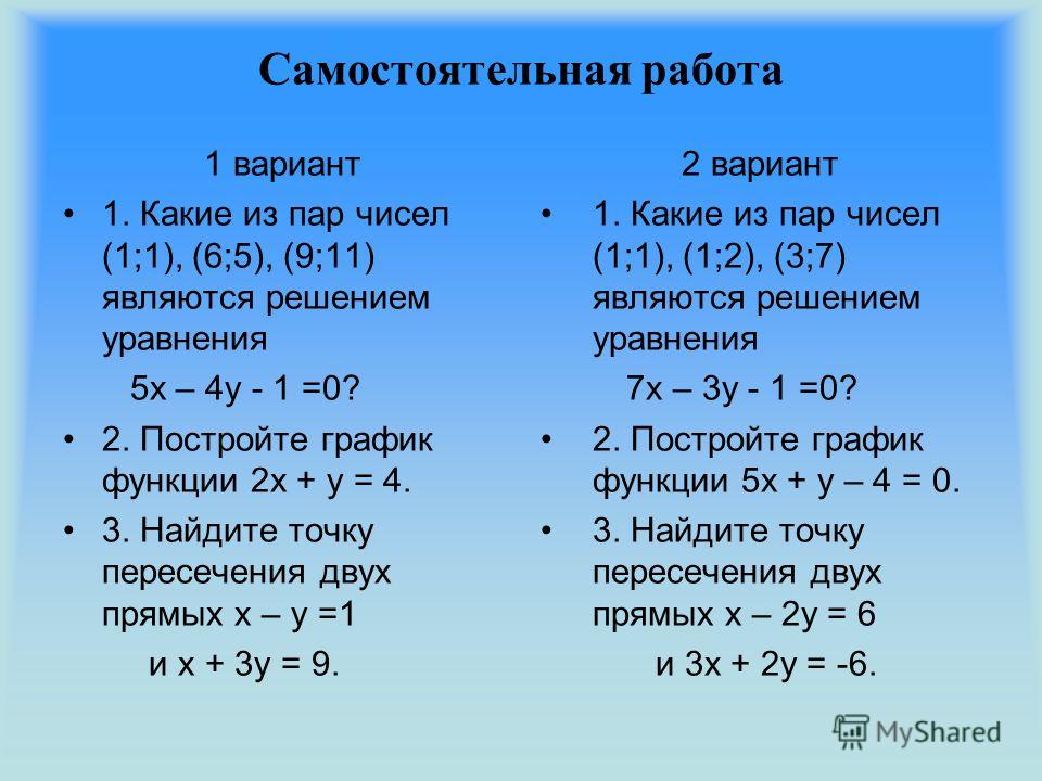 Найдите все решения уравнения 5х у 40