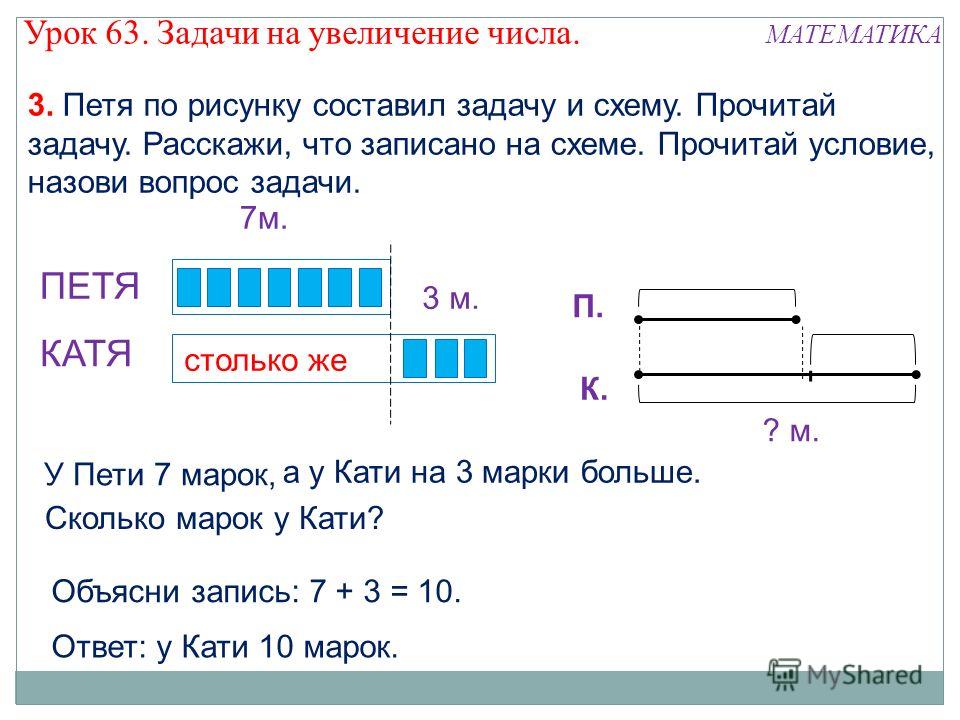 Условие задания 3. Схемы задач на увеличение числа. Схемы к задачам на увеличение уменьшение числа на несколько единиц. Схема задачи на больше. Схема задачи на уменьшение.