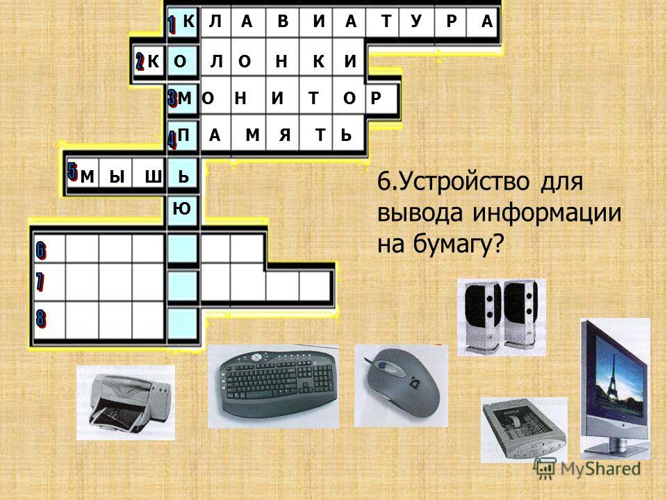 Кроссворд по информатике