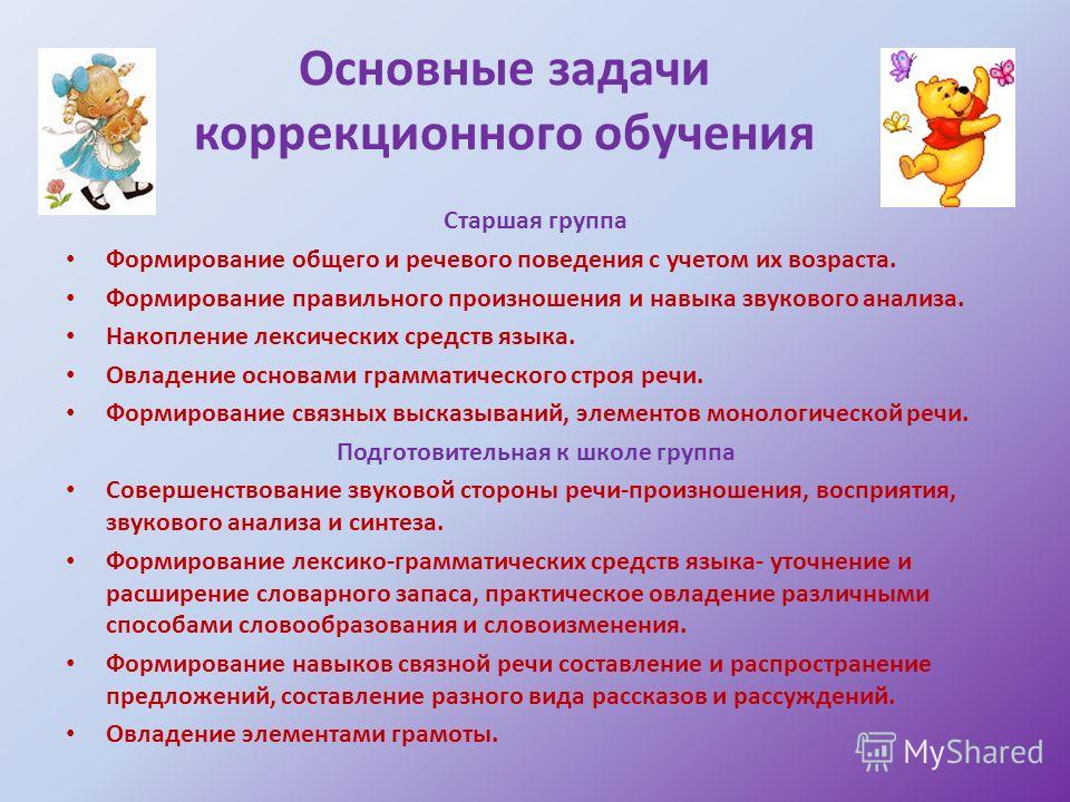 Развивающие задачи в подготовительной группе. Задачи коррекционного обучения. Цели и задачи коррекционной работы. Задачи дошкольного учреждения. Основные задачи коррекционно-педагогической работы в ДОУ..