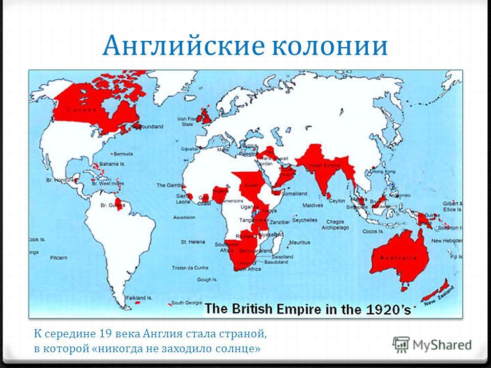 Британская империя карта 19 век