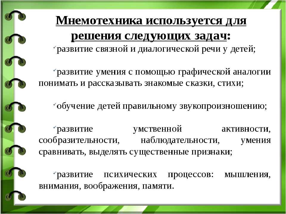 План по самообразованию мнемотехника в подготовительной группе