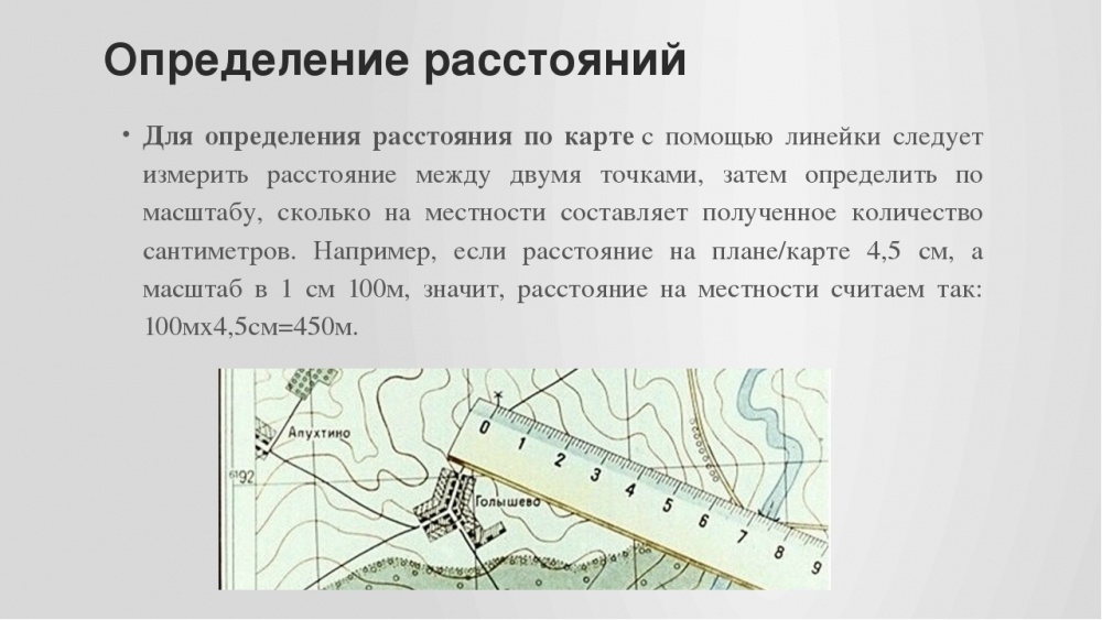Карта с измерением