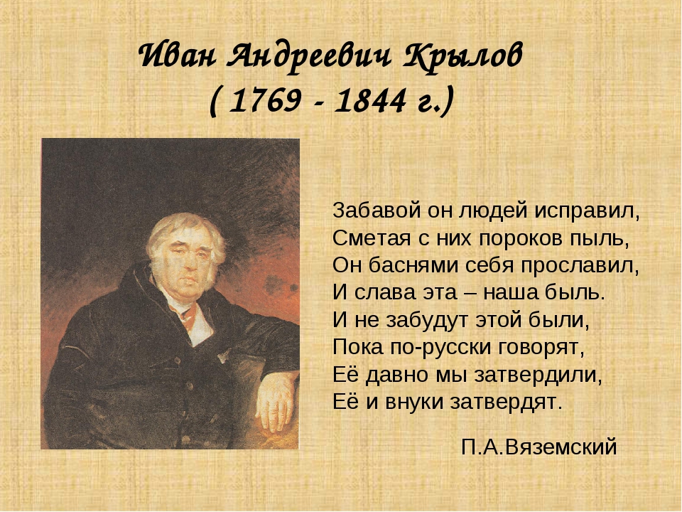 И В Крылов Биография Для Детей