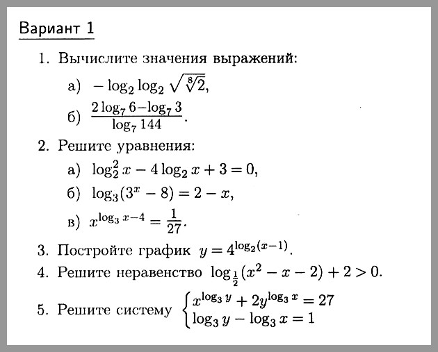 Презентация 10 класс алгебра логарифмическая функция