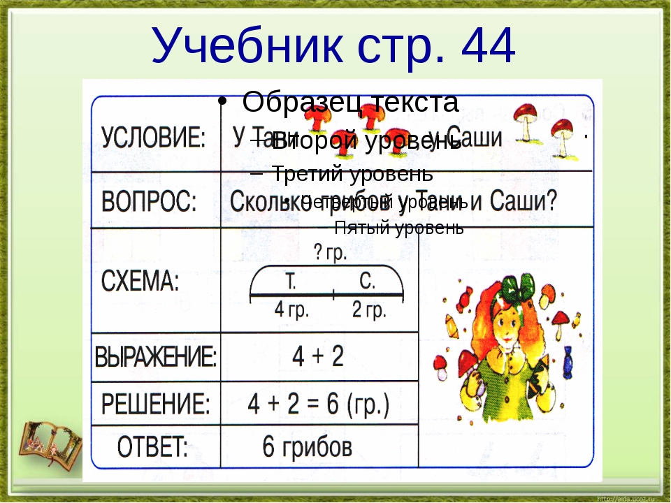 1 класс решение составных задач презентация