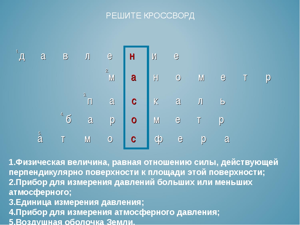 Получение изображения давлением 8 букв сканворд