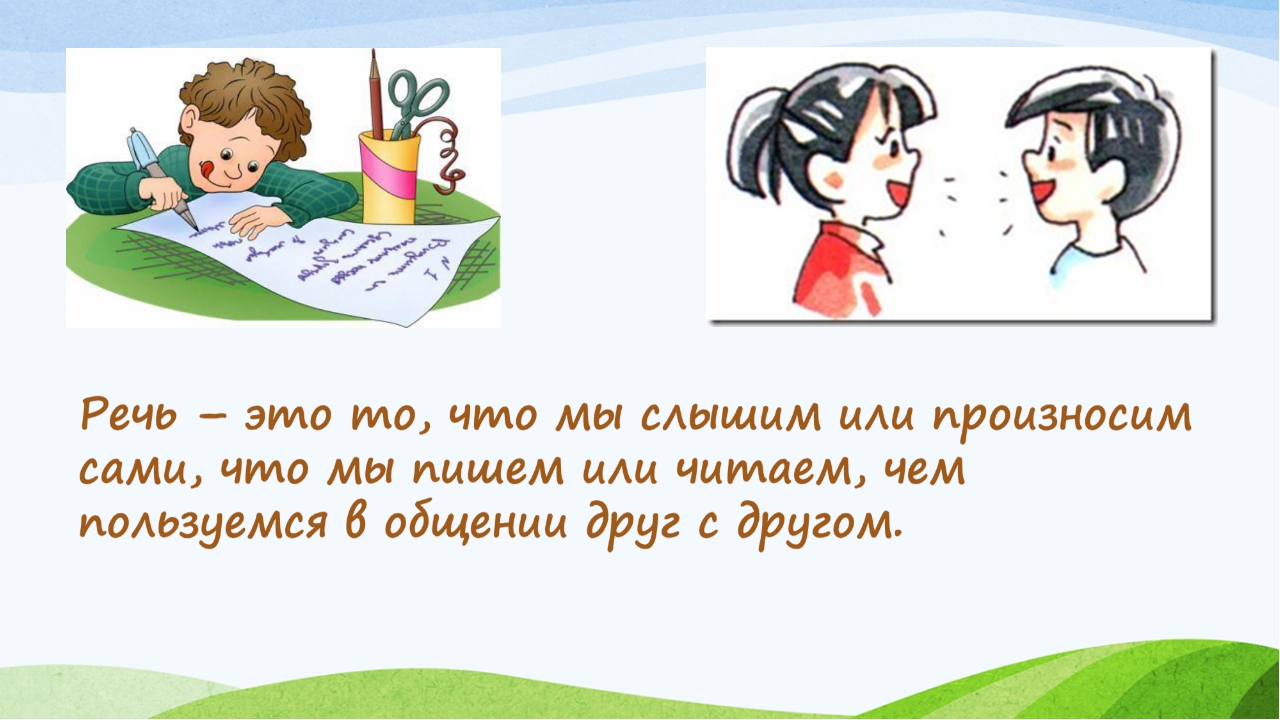 Устная речь и письменная речь 1 класс презентация школа россии