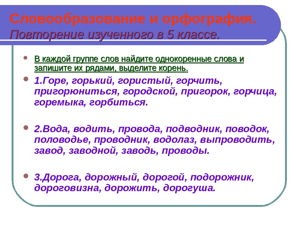 Повторение изученного по теме морфемика орфография 5 класс презентация