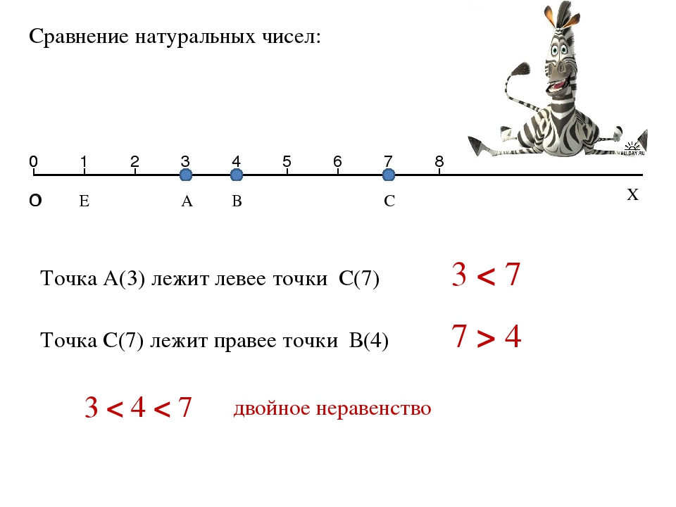 Сравнение чисел презентация