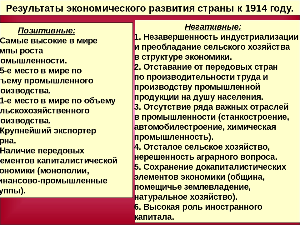 Социально экономическое развитие страны 19 20 в