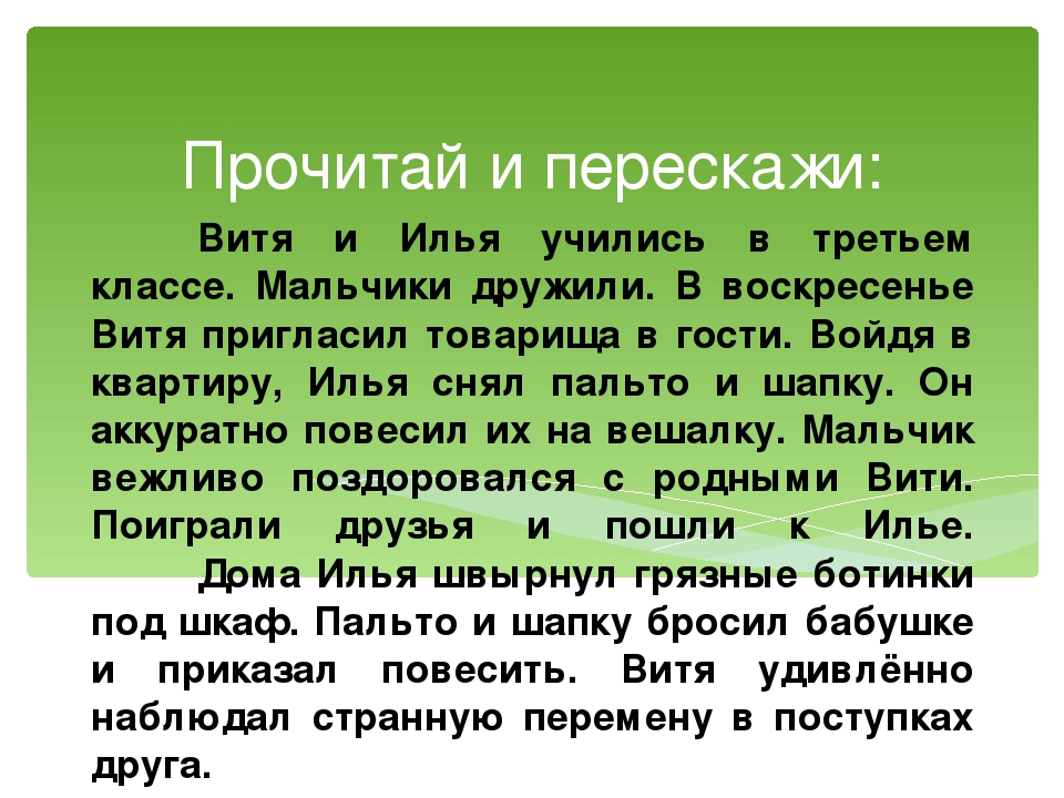 Учимся пересказывать текст 4 класс презентация