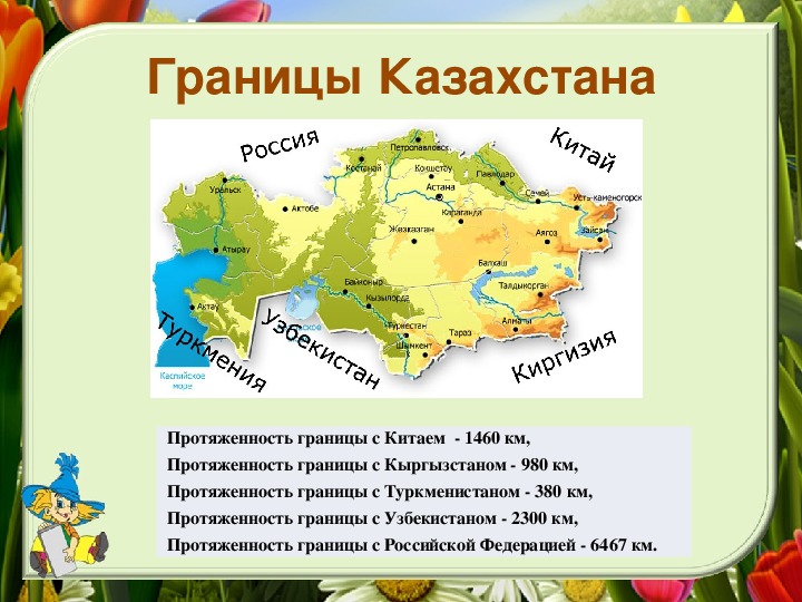 Протяженность казахстана с россией. Протяженность границ Казахстана с другими странами. Соседние государства с Казахстаном. Пограничные государства Казахстана.