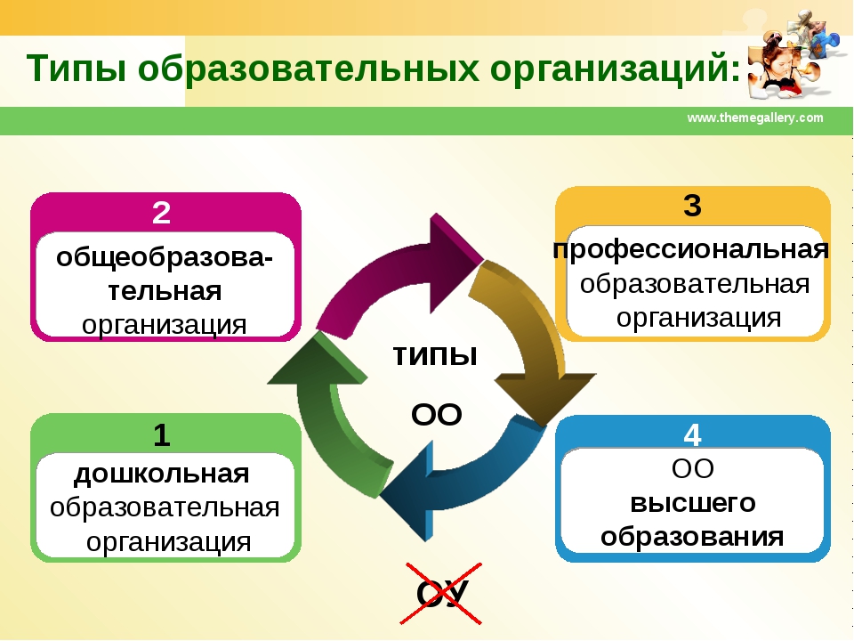 Образовательная организация пример. Типы образовательных организаций. Типы образовательных учреждений образовательные учреждения. Профессиональные образовательные организации это. Типы учебно-воспитательных учреждений:.