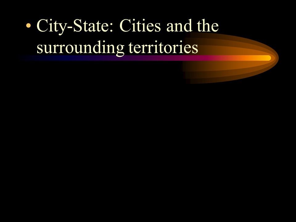 City-State: Cities and the surrounding territories