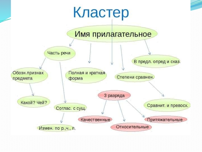 Нарисовал в альбоме части речи