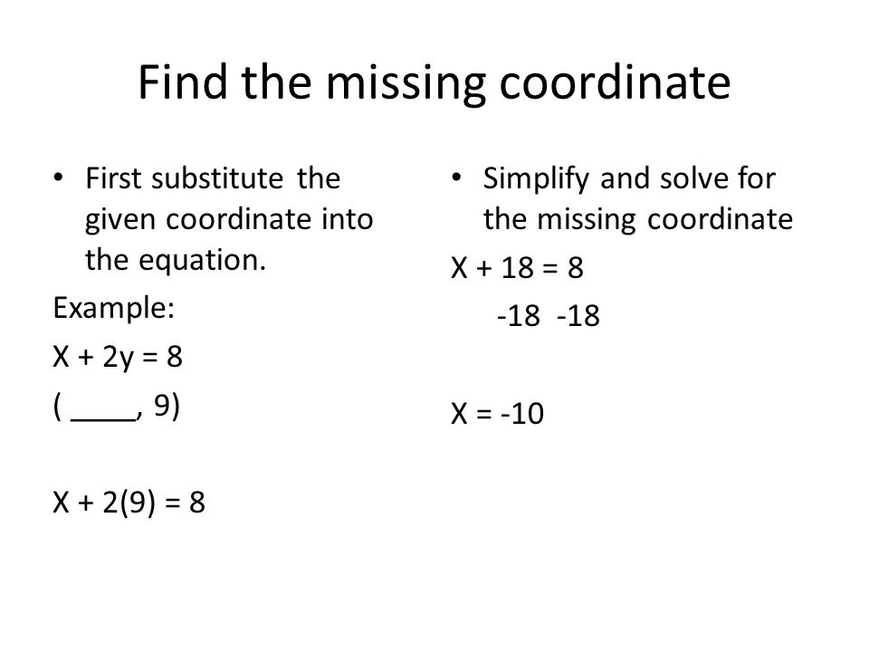 Find the missing coordinate
