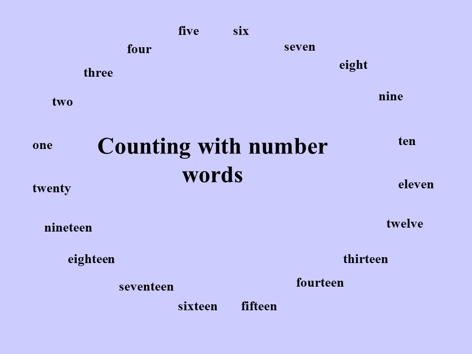Counting with number words