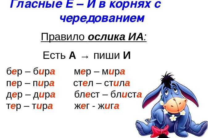 Слова с чередующимися е и в корне слова – 70 примеров слов с чередующимися гласными е/и в корне
