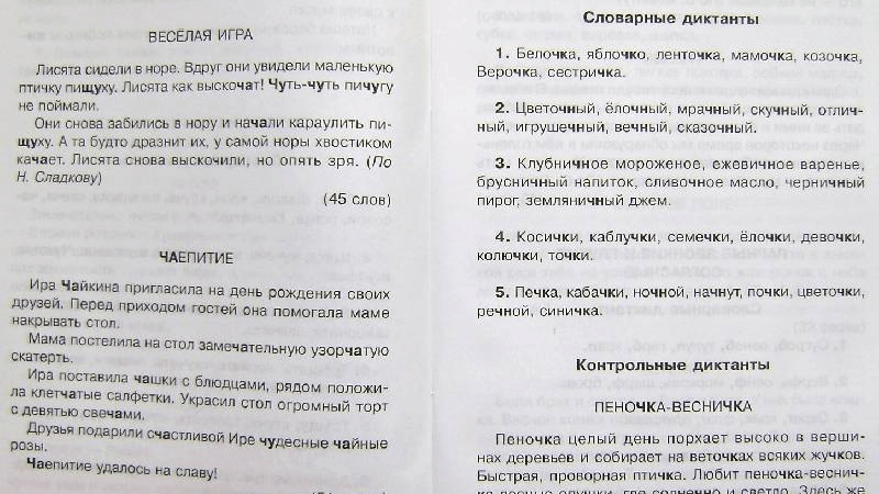 Проверочный диктант 2 класс – Диктанты по русскому языку 2 класс (ФГОС, УМК)