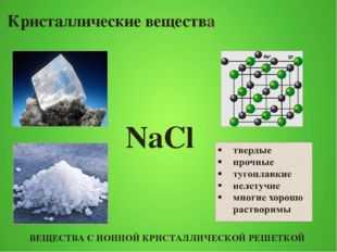 Кристаллическое состояние вещества 8 класс презентация