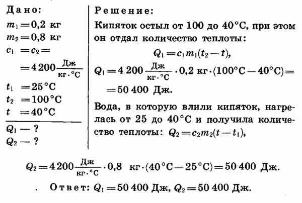 Количество теплоты при охлаждении тела